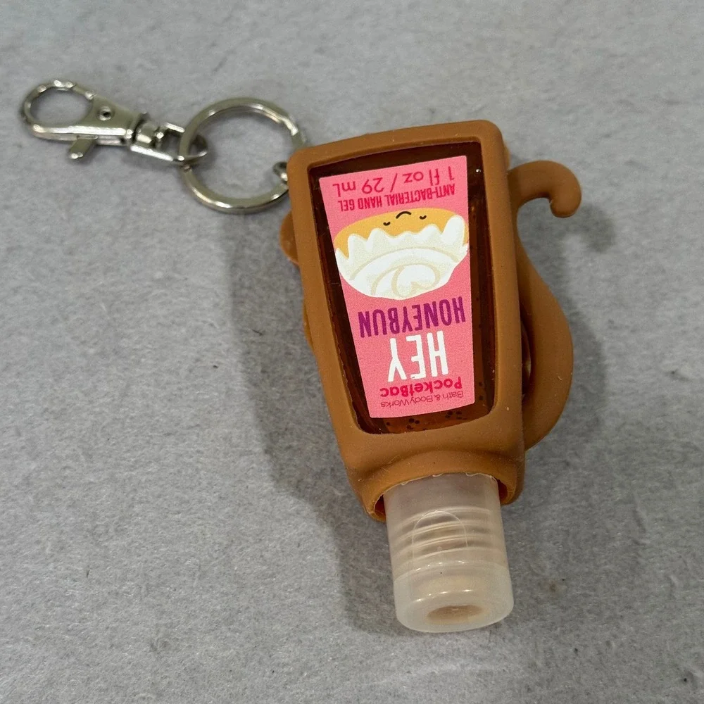 Bath & Body Works PocketBac Holder Monkey Brown Light Up Banana Keychain Gel